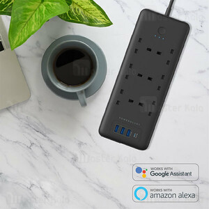 چند راهی برق و شارژر هوشمند پاورولوژی Powerology Smart Multiport Socket PSMSUPD دارای 4 پورت