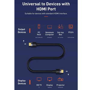 کابل Baseus Cafule Series CADKLF-E01 HDMI V2.0 4K 1m