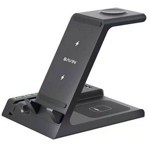 شارژر وایرلس چند منظوره باوین Bavin PC056 Multi 6 In 1 Wireless Charger توان 15 وات دارای استند