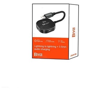 کابل تبدیل لایتنینگ اتصال همزمان هندزفری و شارژر Biva Jack-02L