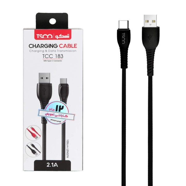 کابل تبدیل USB به USB-C تسکو مدل TC C183 طول 1 متر