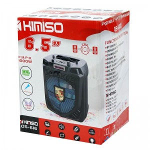 اسپیکر چمدانی بلوتوثی Kimiso QS-616 + ریموت کنترل