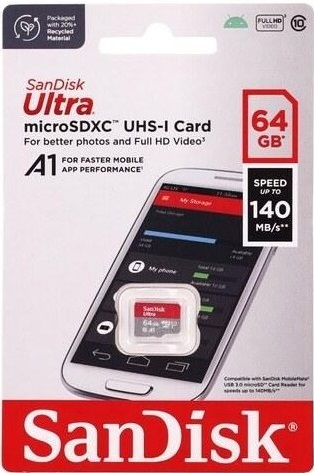 کارت حافظه microSD سن دیسک مدل140Mb ظرفیت 64 گیگابایت