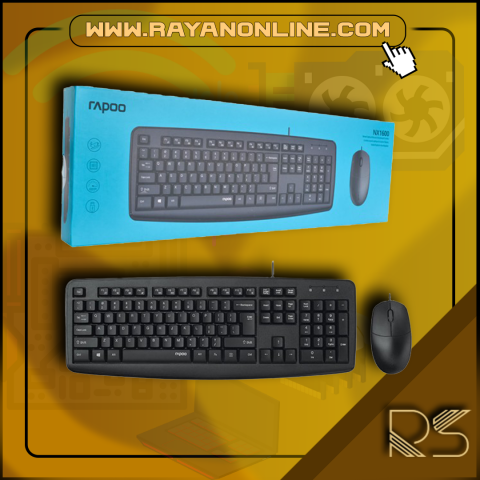 کیبورد و ماوس رپو مشکی Rapoo KEYBOARD MOUSE NX1600 Black