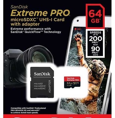 مموری سن دیسک اکستریم پرو | Memory Sand Disk Micro SD Extreme Pro 64G