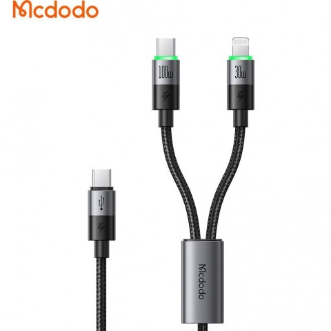 کابل دو سر Type-C و لایتنینگ مک دودو Mcdodo CA-670 توان 100 وات طول 1.5 متر  "یک سال گارانتی"