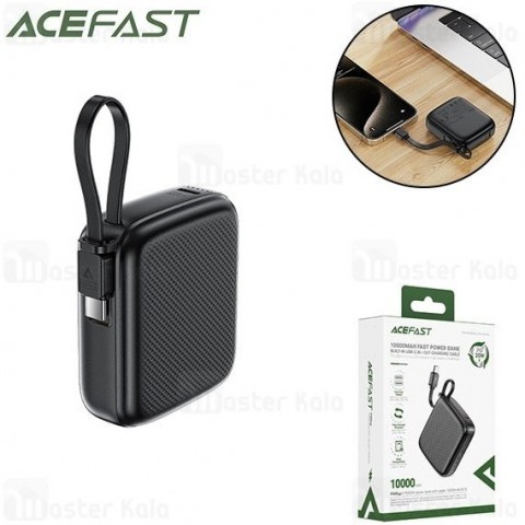 پاوربانک 10000 ایس فست ACEFAST M15 توان 20 وات همراه با کابل متصل