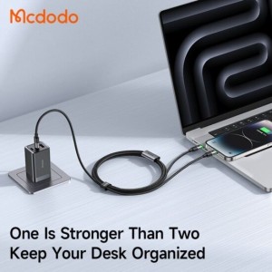 کابل دو سر Type-C و لایتنینگ مک دودو Mcdodo CA-670 توان 100 وات طول 1.5 متر  &quot;یک سال گارانتی&quot;