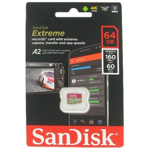 کارت حافظه microSD سن دیسک مدلExtreme 160Mb ظرفیت 64 گیگابایت