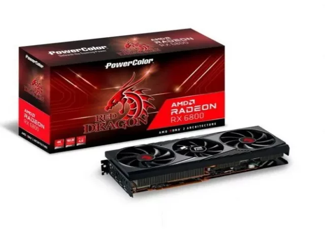 کارت گرافیک استوک پاور کالر مدل Red Dragon RX 6800 16G