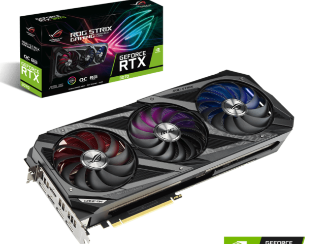 کارت گرافیک استوک ایسوس مدل RTX 3070 ROG Strix 8G