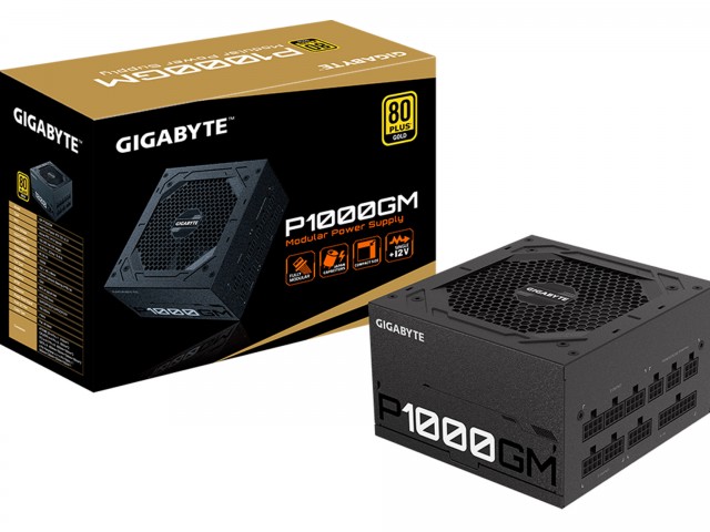 منبع تغذیه  1000 وات  منبع تغذیه گیگابایت P1000GM Full Modular