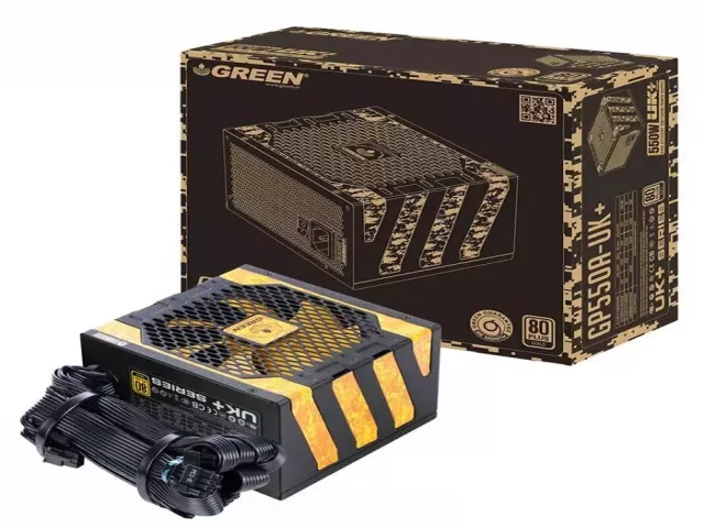 منبع تغذیه استوک  کامپیوتر گرین مدل GP650A-UK PLUS