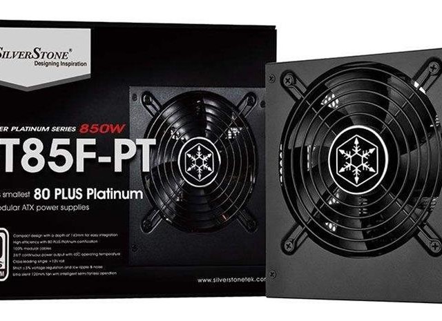 منبع تغذیه استوک  کامپیوتر سیلوراستون مدل Strider Platinum SST-ST85F-PT SilverStone 850W Power Supply