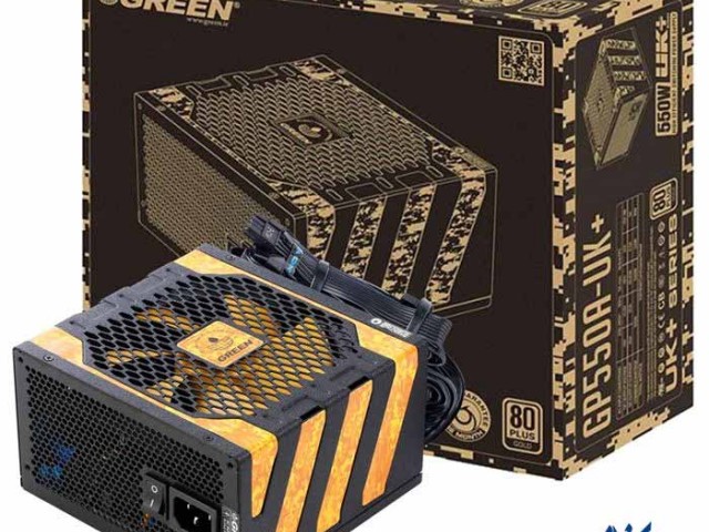 منبع تغذیه استوک گرین مدل GP550A-UK PLUS