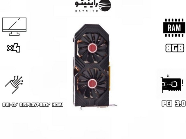 کارت گرافیک استوک ایکس اف ایکس مدل XFX RX 580 8GB GDDR5