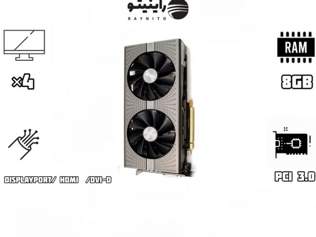 کارت گرافیک استوک سافایر مدل +Sapphire RADEON RX 570 8GB GDDR5 Nitro