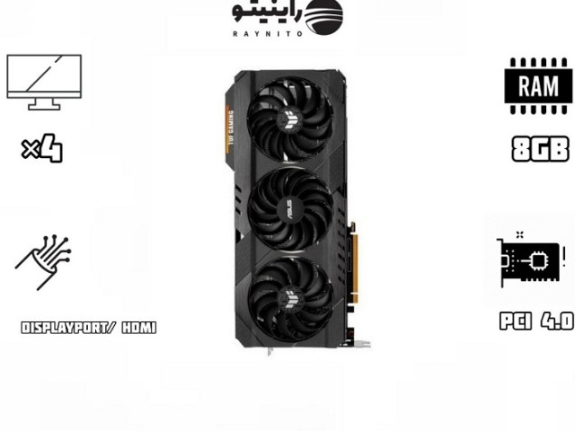 کارت گرافیک استوک ایسوس مدل ASUS TUF RTX 3060 Ti O8G V2 Gaming