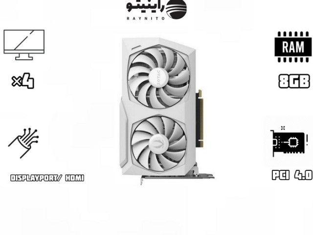 کارت گرافیک استوک زوتک مدل GAMING GeForce RTX 3070 8GB Twin Edge OC White Edition