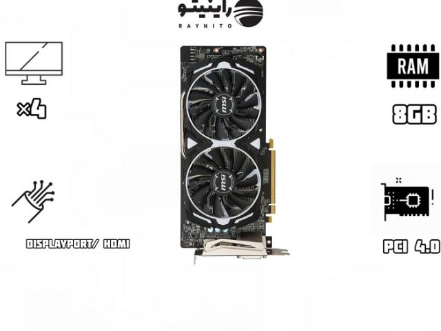 کارت گرافیک استوک Radeon  RX 6600 ARMOR 8GB ظرفیت 8 گیگابایت