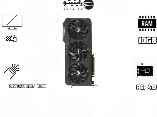کارت گرافیک استوک ایسوس مدل ASUS TUF RTX 3080 O10G GAMING