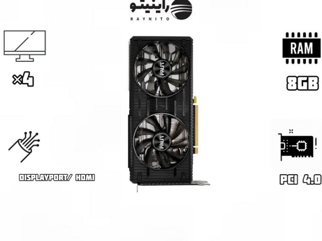 کارت گرافیک استوک پالیت مدل RTX 3060 TI DUAL 8G GDDR6X