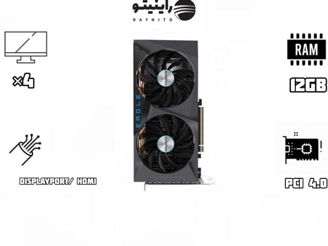 کارت گرافیک استوک گیگابایت مدل GeForce RTX 3060 EAGLE OC 12G حافظه 12 گیگابایت