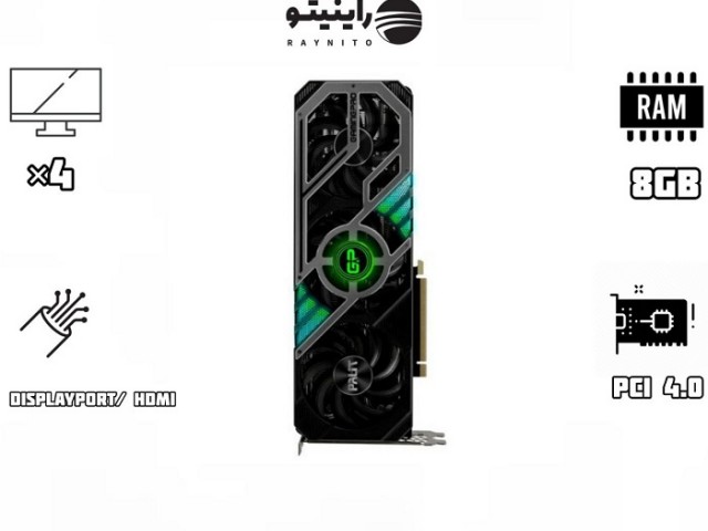 کارت گرافیک استوک پالیت مدل RTX 3070 GamingPro 8GB OC با ظرفیت 8 گیگابابت