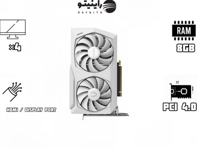 کارت گرافیک استوک ZOTAC GAMING GeForce RTX 3060 Ti  8GB AMP White Edition LHR
