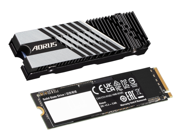 حافظه SSD گیگابایت AORUS 7300s NVMe M.2 Gen4 1TB (استوک)