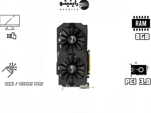 کارت گرافیک استوک RX 580 Asus ROG 8GB Dual