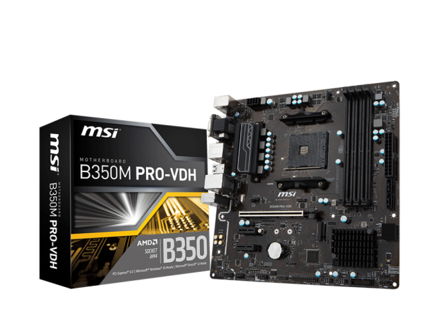 مادربرد استوک B350M PRO-VDH  DDR4برند ام اس آی