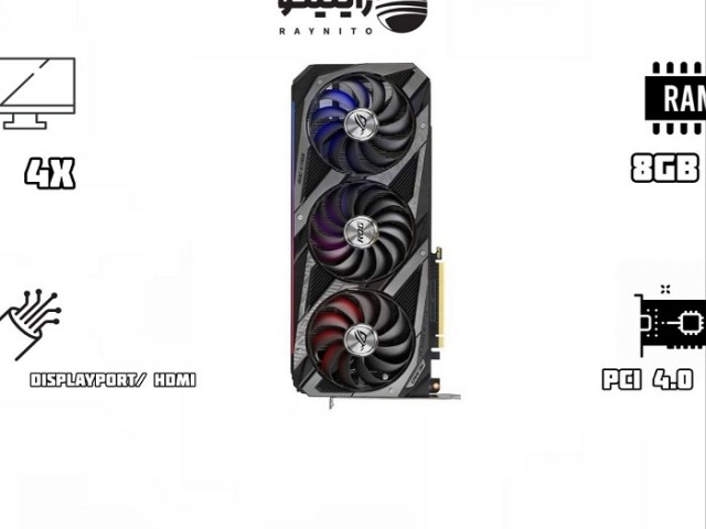کارت گرافیک استوک ایسوس مدل ASUS ROG Strix RTX 3070 Ti O8G