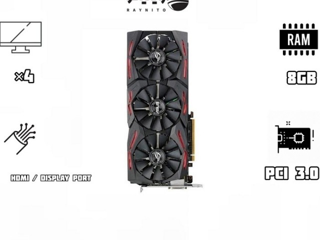کارت گرافیک استوک GTX 1080 Asus Rog 8GB
