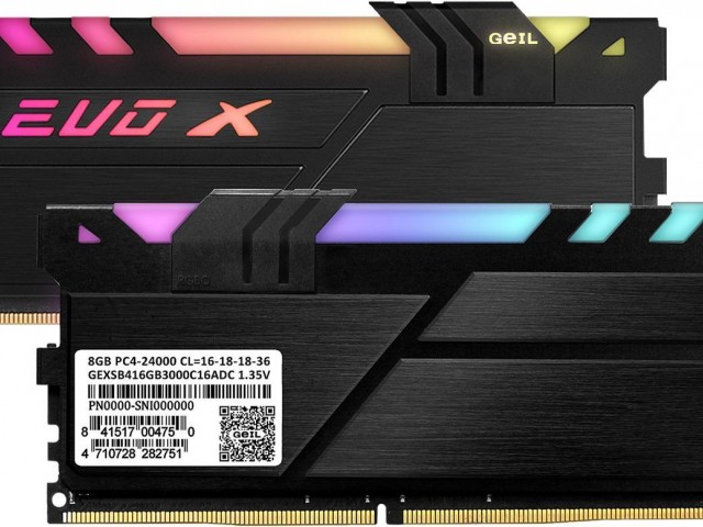 رم دسکتاپ DDR4 GeIL EVO X II 16GB (2 x 8GB) DDR4 3600 (PC4 28800)  دو کاناله 2*8gb (استوک)