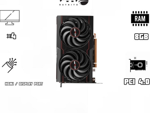 کارت گرافیک استوک SAPPHIRE PULSE AMD RADEON RX 6600 8GB ظرفیت 8 گیگابایت