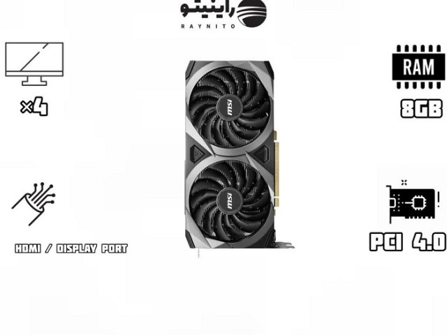 کارت گرافیک استوک GeForce RTX 3060 Ti VENTUS 2X OC با ظرفیت 8 گیگابایت