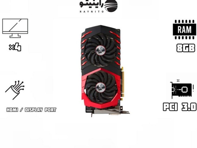 کارت گرافیک استوک ام اس آی RX580 MSI Gaming x 8gb