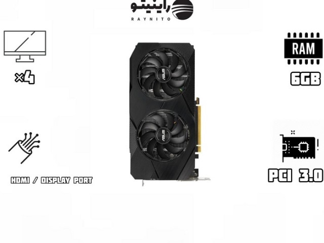 کارت گرافیک استوک Asus DUAL GTX 1660S O6G EVO  با ظرفیت 6 گیگابایت