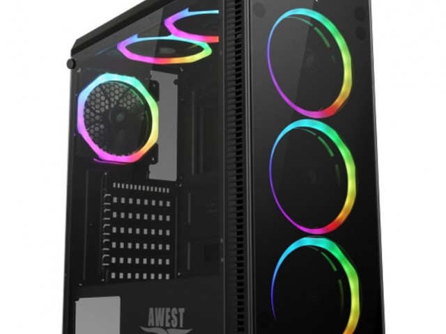 قاب کیس گیمینگ GT-AV05-BG ARGB برند اوست (استوک)