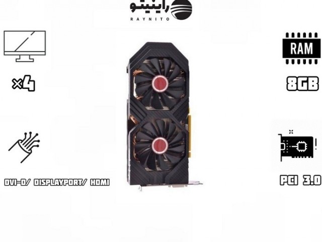 کارت گرافیک ایکس اف ایکس مدل XFX RX 580 8GB GDDR5  OC Plus آکبند