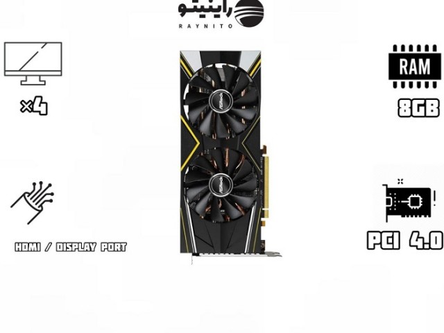 کارت گرافیک استوک ASRock Radeon RX 5700XT Challenger 8G OC 8GB با ظرفیت 8 گیگابایت