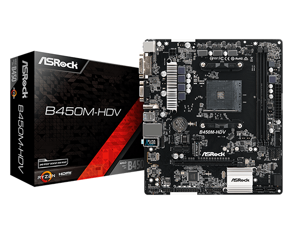 مادربرد استوک ASRock B450M-HDV  DDR4