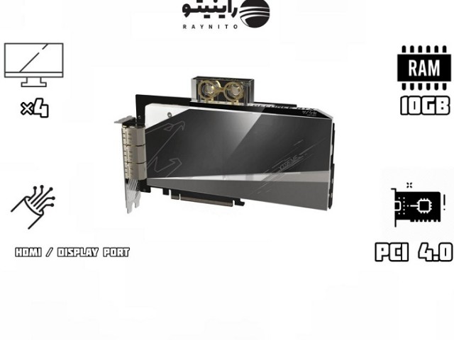 کارت گرافیک استوک AORUS GeForce RTX 3080 XTREME WATERFORCE WB 10G Gigabyte