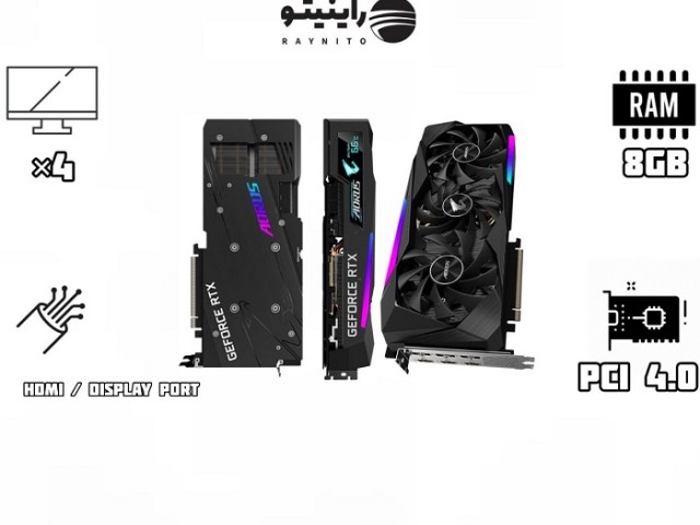 کارت گرافیک استوک AORUS GeForce RTX 3060 Ti MASTER 8G Gigabyte