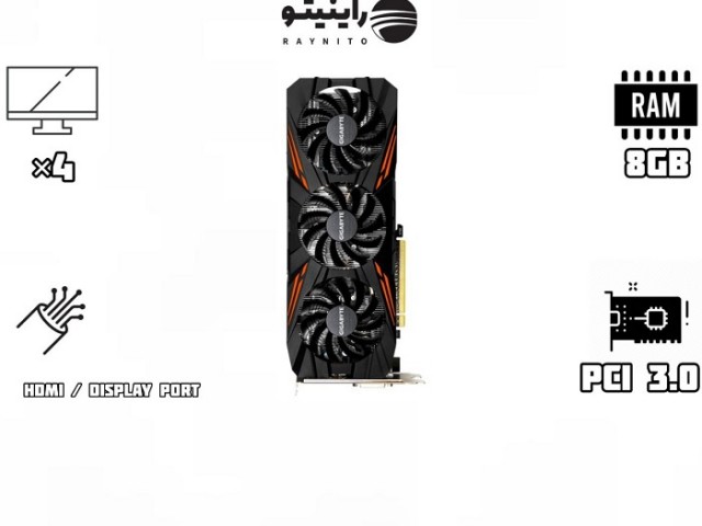 کارت گرافیک استوک GeForce GTX 1070 G1  Gigabyte Gaming 8G