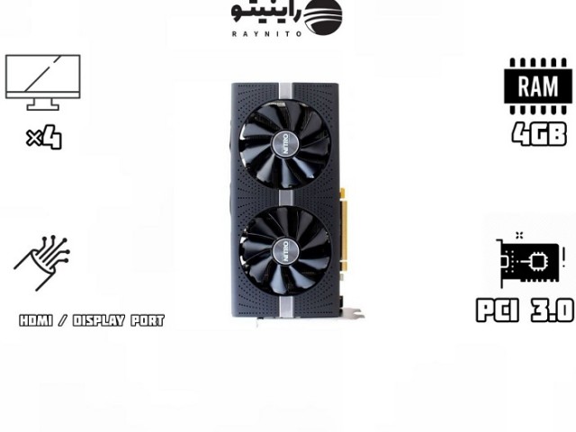 کارت گرافیک استوک RX 580 4GB Sapphire Nitro+ dual