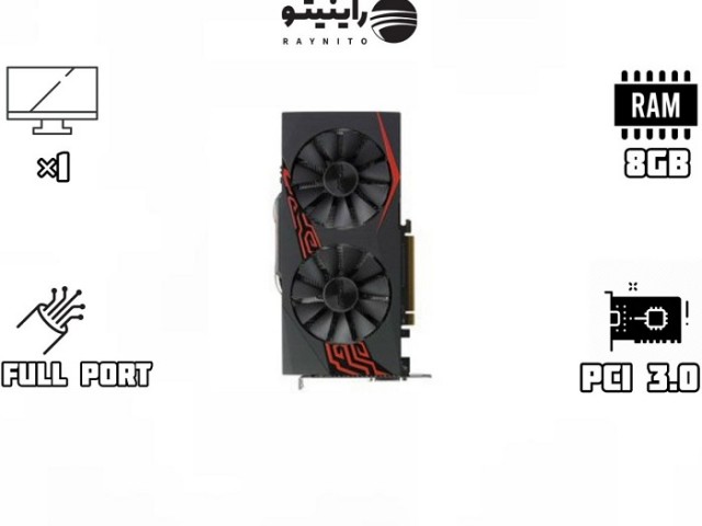 کارت گرافیک استوک ایسوس مدل   DVI Asus-RX470-8G