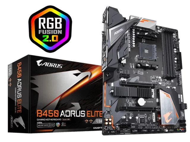 مادربرد استوک  B450 AORUS ELITE DDR4 Gigabyte