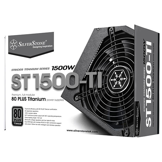منبع تغذیه استوک SilverStone ST1500-TI فول ماژولار 1500w 80plus Titanium